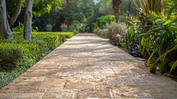 Sublimer l'extérieur avec des pavés en travertin